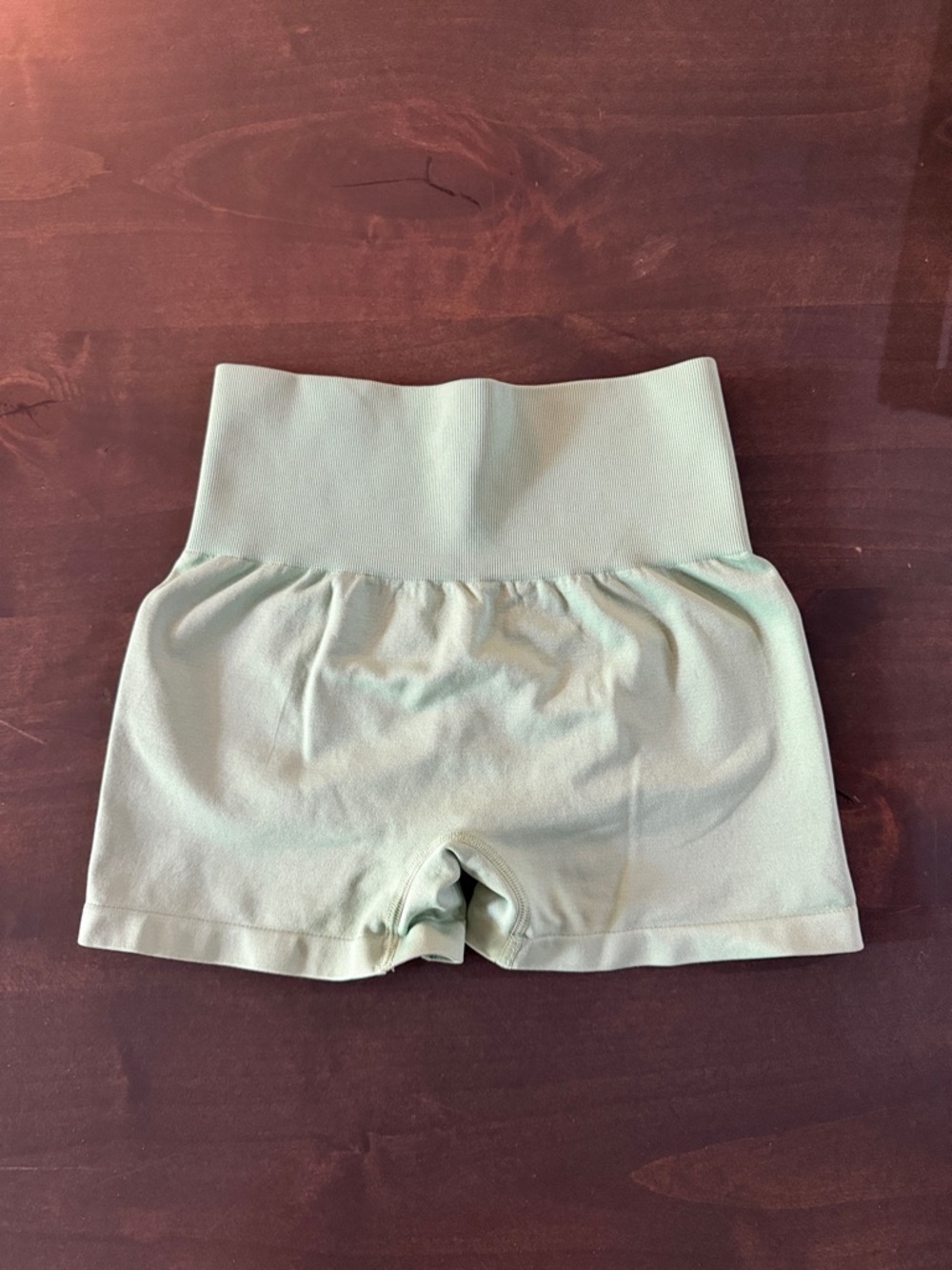 High-Waist Performance Bike Shorts - Sage Green